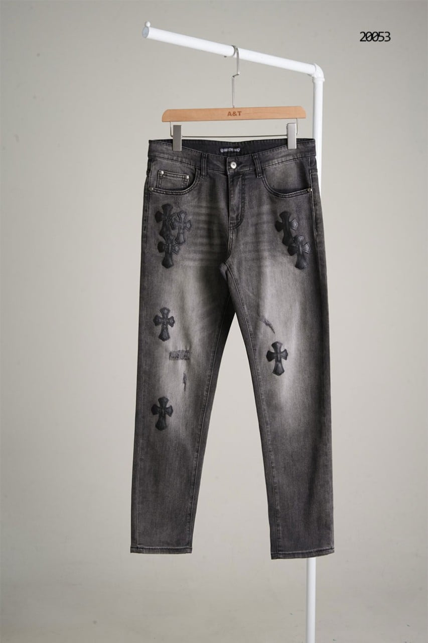 🔆 [Chrome Herts] 크롬하츠 크로스 패치  블랙 데님 진🔆