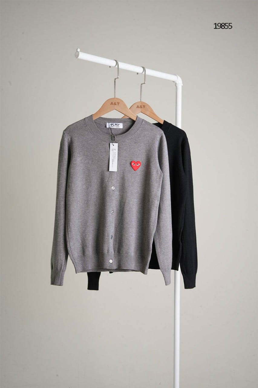 🔆 [Comme des Garcons] 꼼데가르송 여성 라운드넥 니트 가디건 🔆