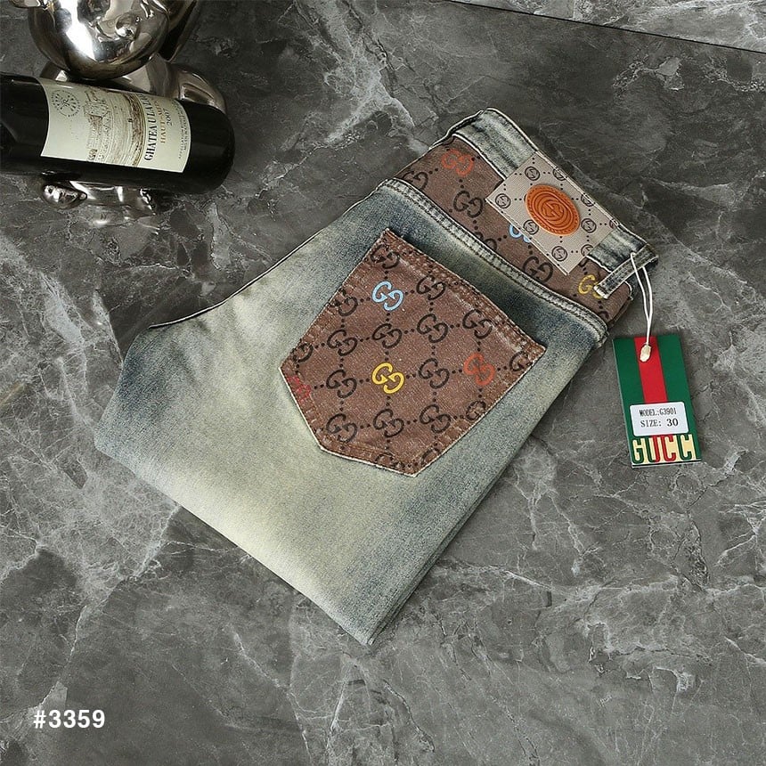 🍀 [GUCCI] 구찌 포켓 모노그램 라인 데님 팬츠 🍀