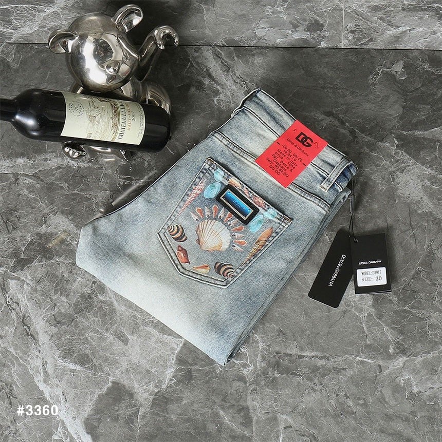 🍀 [DOLCE&GABBANA] 돌체앤가바나 블루 스틸패치 데님 팬츠 🍀