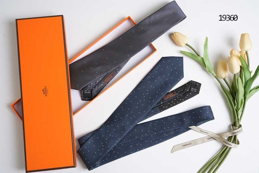 🔆 [HERMES] 에르메스 H 패턴로고 타이 🔆