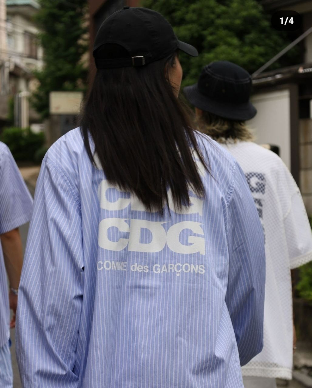 •꼼데가르* 스트라이프 코치 자켓 - 수입