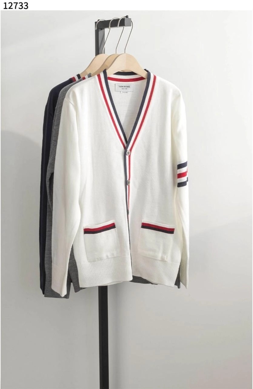 톰브라운 삼색 리빙 가디건