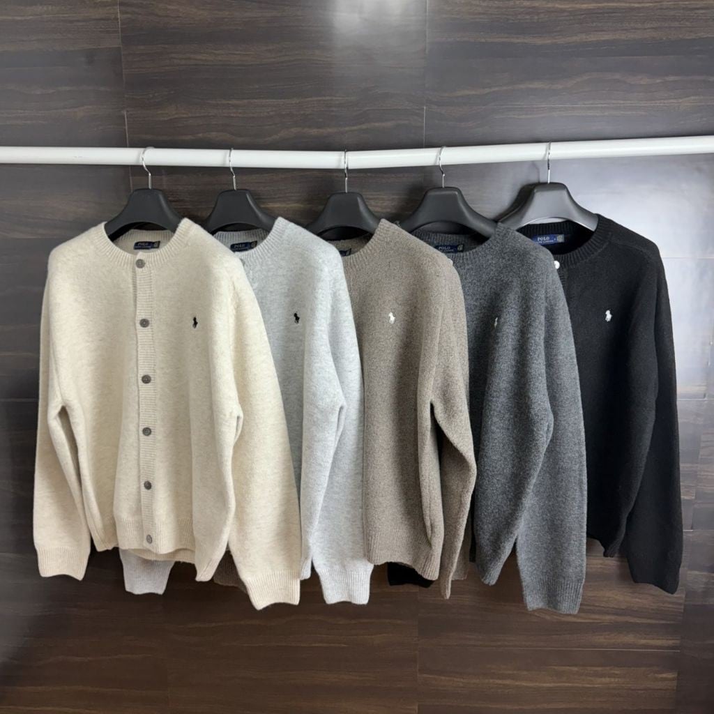 폴로 포울 라운드 가디건