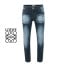 로에베 그래픽 자수 로고 진청 슬림진 청바지