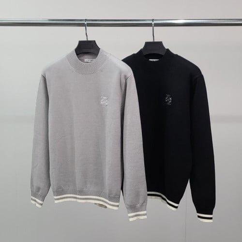 💕 로** 로고자수 라인 니트