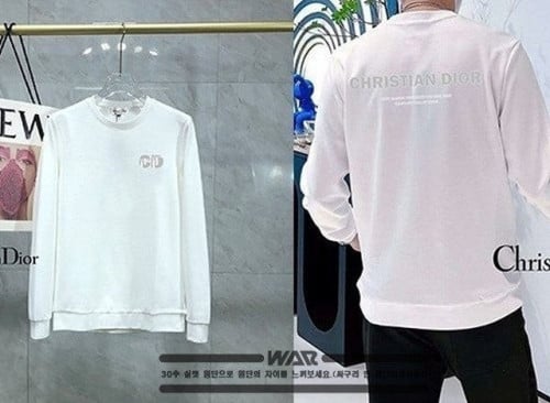 💕 디* CD 레터링 백로고 밍크양기모 티셔츠