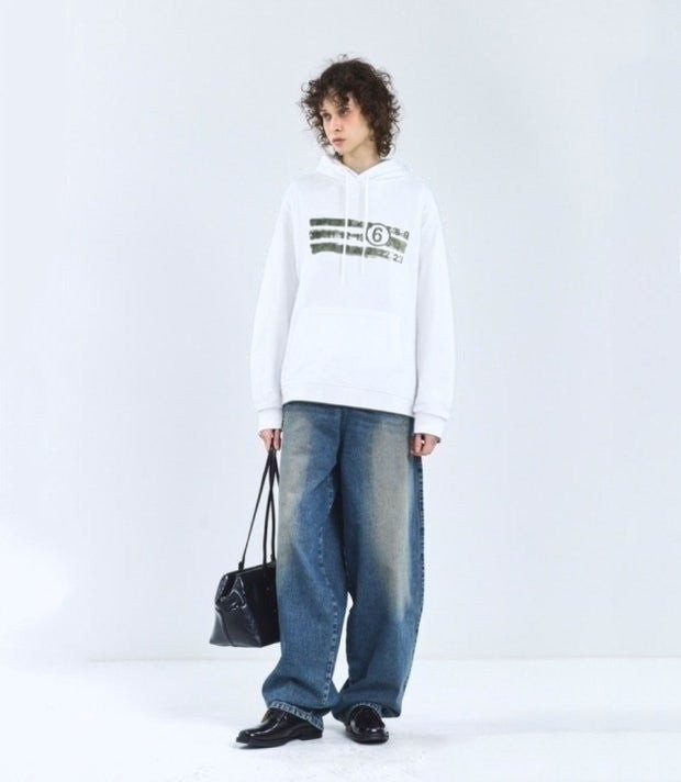 💕 메* 마르지엘라 빈티지 페인팅 후드티