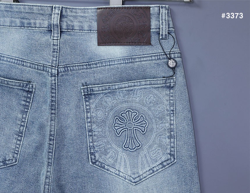 🍀 [Chrome Hearts] 크롬하츠 말발굽엠보 로고 워싱 데님 팬츠 🍀