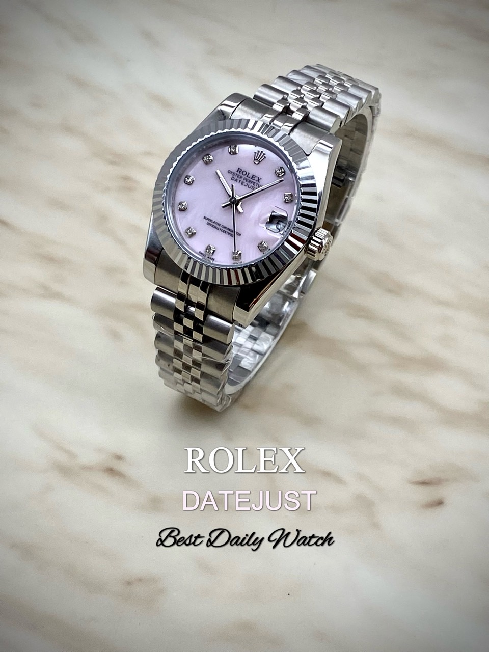 로렉* 데이저스트 텐포인트 핑크자개다이얼 콤비 여성용