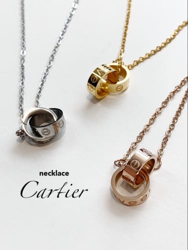 까르띠* 더블 러브링 네크리스(목걸이)