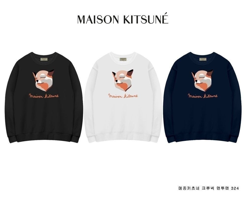 💕 메* 키츠네 크루넥 기모맨투맨 324
