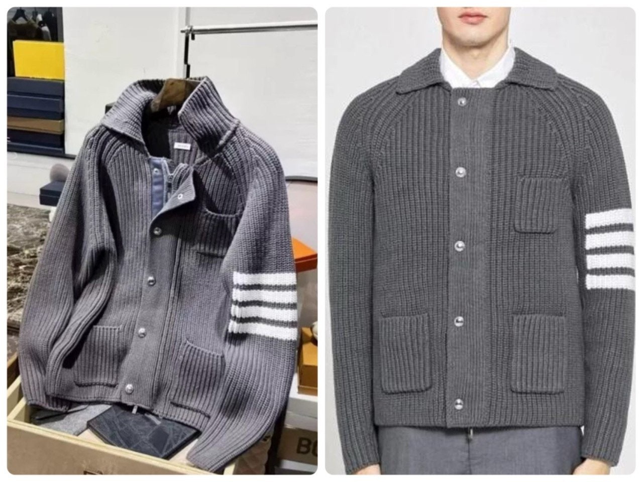 💕 톰* 4바 울 니트 가디건