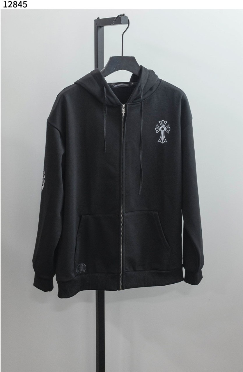 #크롬하츠 [Chrome Hearts] 트리플 크로스 세메터리 대거 팬던트 후드집업 신상입고💢 #상의 #자켓 #12845