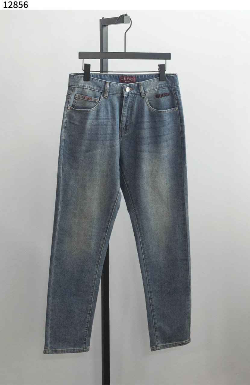 #구찌 [GUCCI] 레드 로고 워싱 데님 팬츠 신상입고💢 #하의 #팬츠 #12856