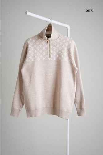 🔆 [LOUIS VUITTON] 루이비통 LV 모노그램 반집업 목폴라 니트 🔆