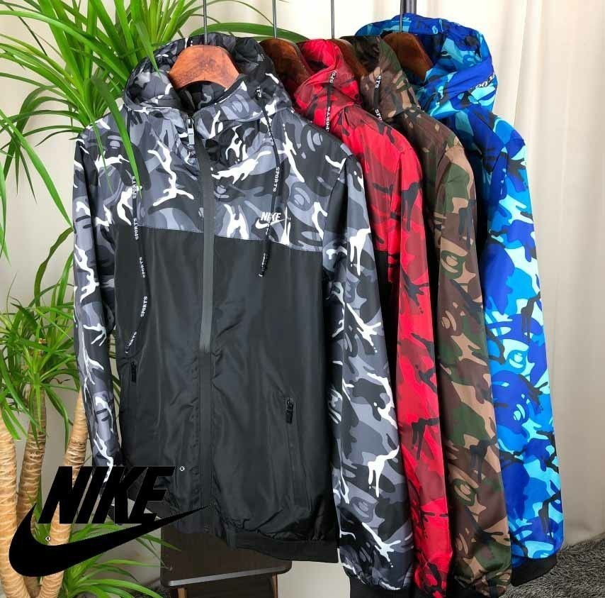 나이키 카모 배색 바람막이