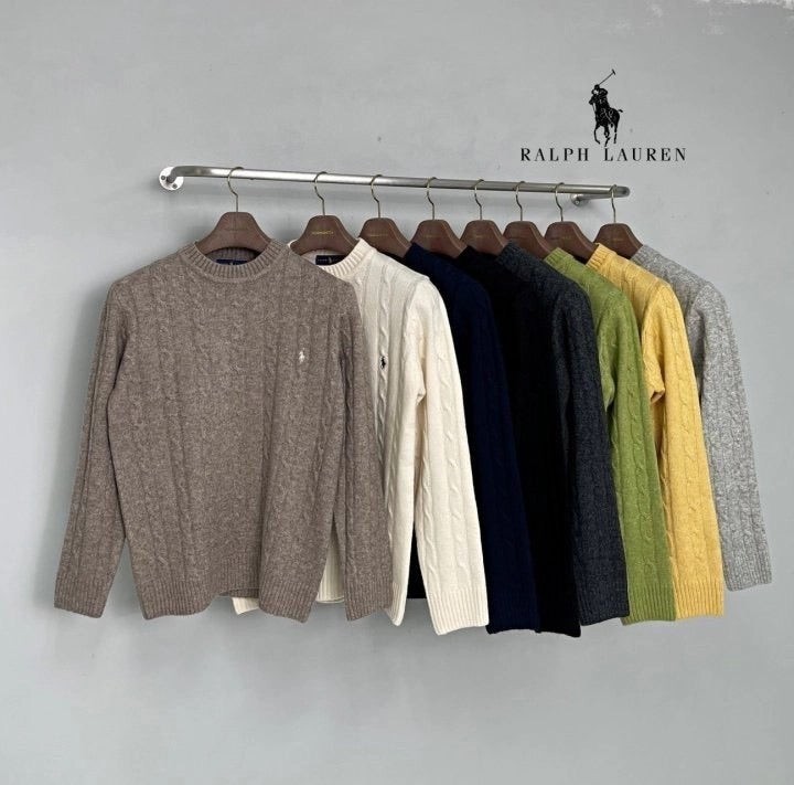 💕 폴* 꽈배기 자수 울 니트