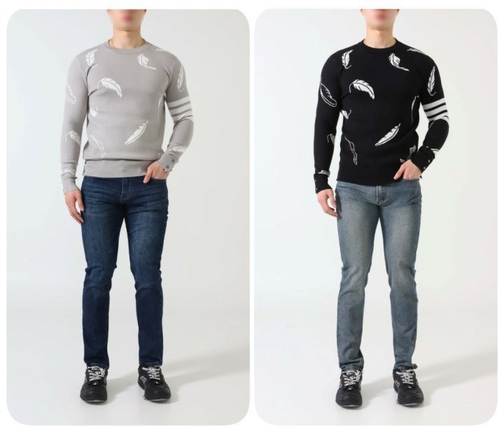 TB 페더 인타르시아 니트