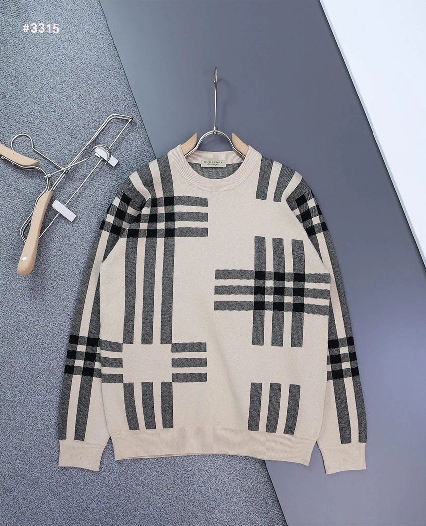 BBR 클래식 체크 라운드 스웨터