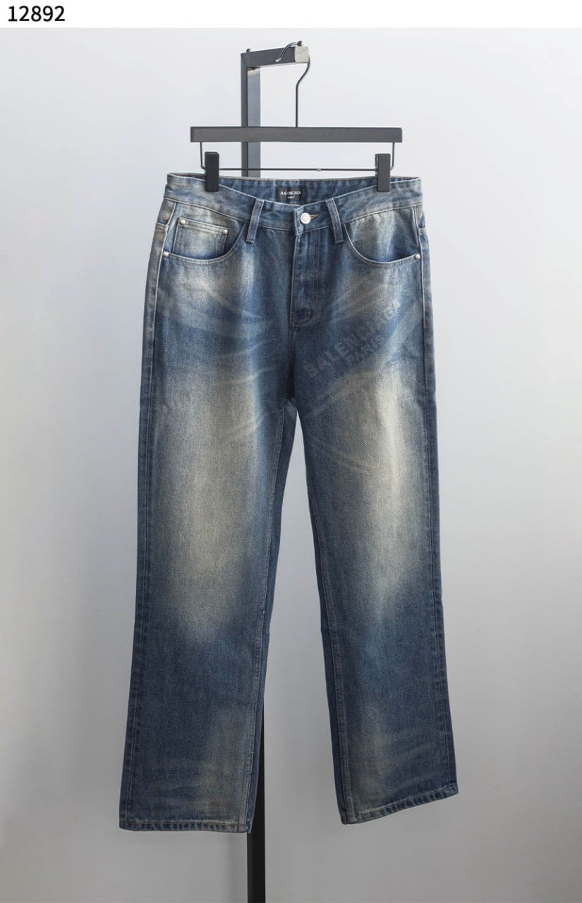 #발렌시아가 [BALENCIAGA] 로고 프린팅 일자핏 데님 신상입고💢 #하의 #팬츠 #12892