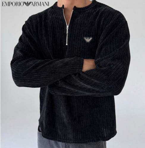 💕 알** 지퍼 헨리넥 골지 티셔츠