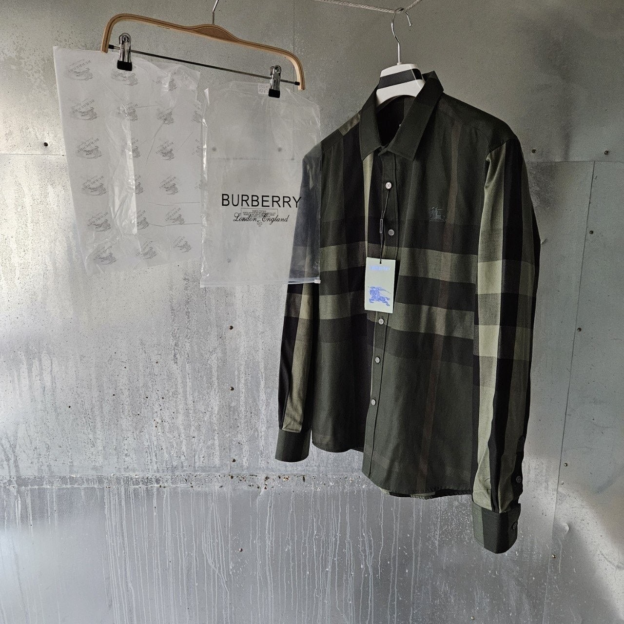 💕 버** 체크 셔츠