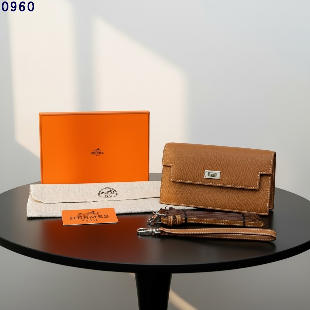 👹에르메스 켈리 포켓 롱 장지갑 (브라운)👹