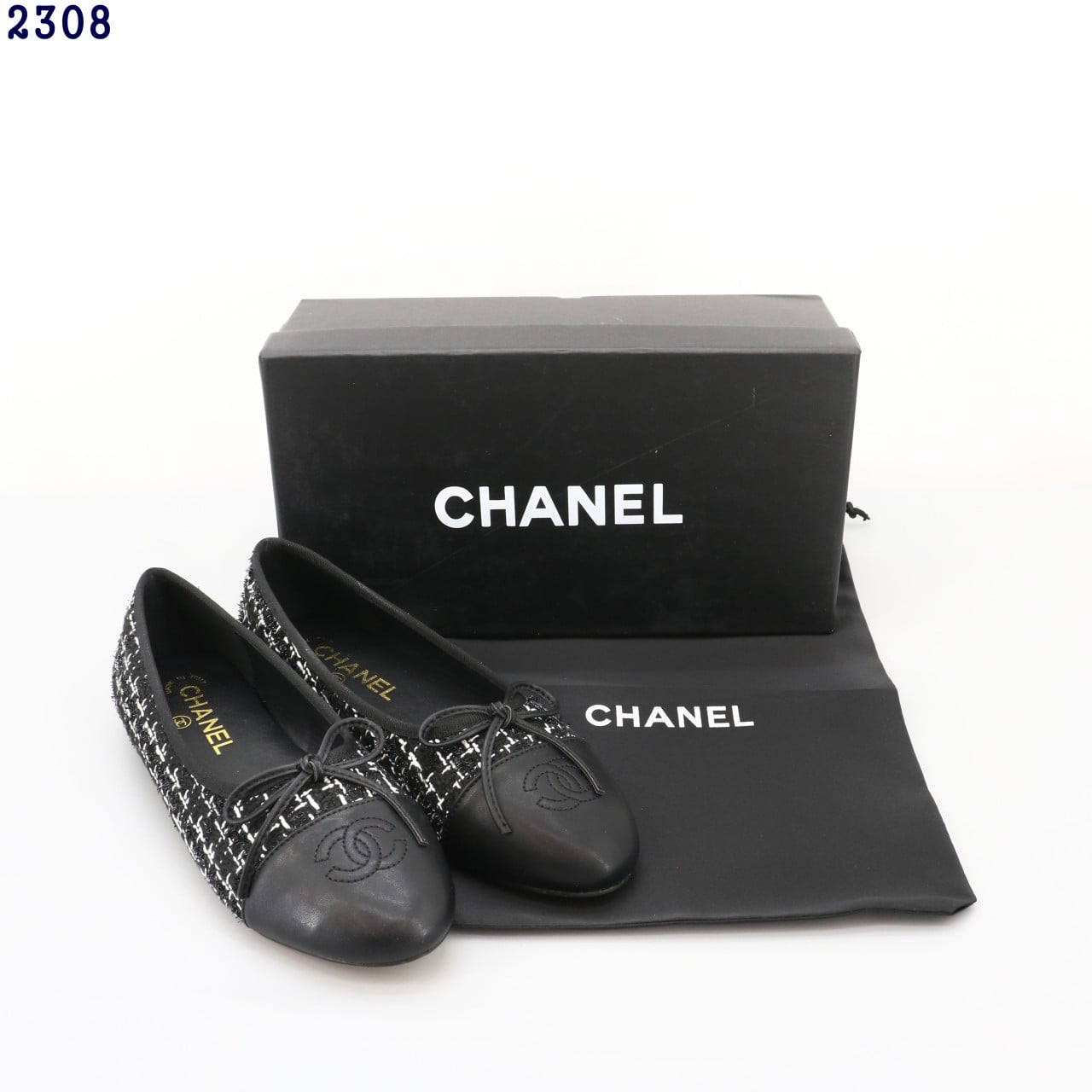 👹샤넬 발레리나 플랫슈즈 블랙 트위드👹