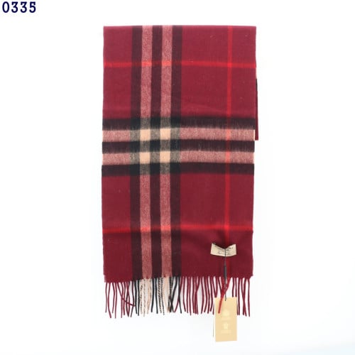 👹버버리 슬림 체크 캐시미어 머플러 레드👹