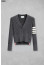 🍀 [THOM BROWNE] 톰브라운 언발란스 4-바 케이블 울 니트 브이넥 가디건 🍀