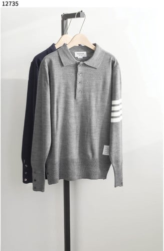 #톰브라운 [Thom Browne] 남성 파인 메리노 4-바 폴로 니트 셔츠 신상입고💢 #상의 #니트 #12735
