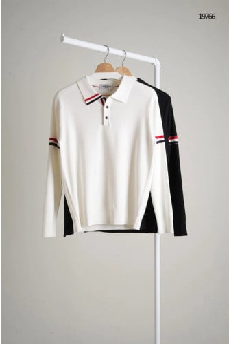 🔆 [THOM BROWNE] 톰브라운 카라 삼선 폴로 니트🔆