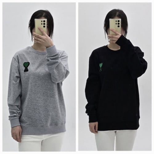 AM 그린하트 맨투맨 남녀공용