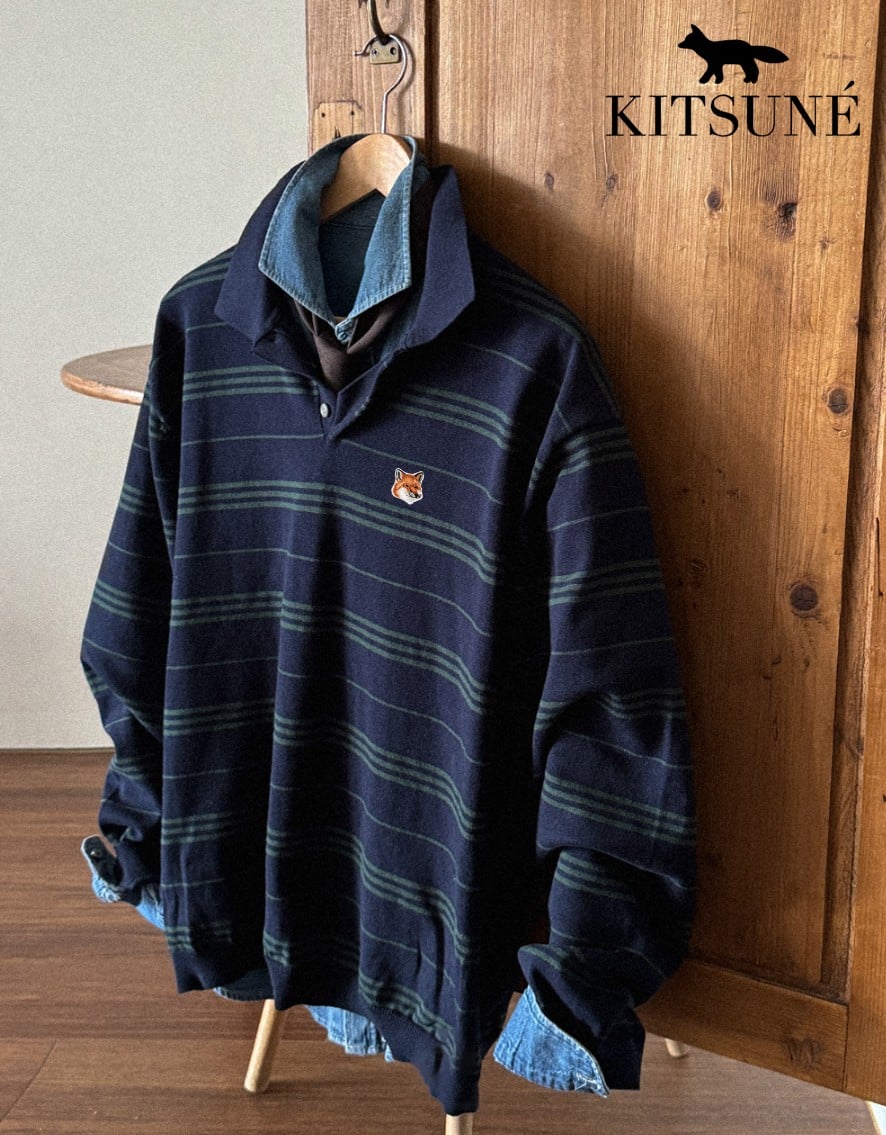 20554_MK 스트라이프 카라 니트