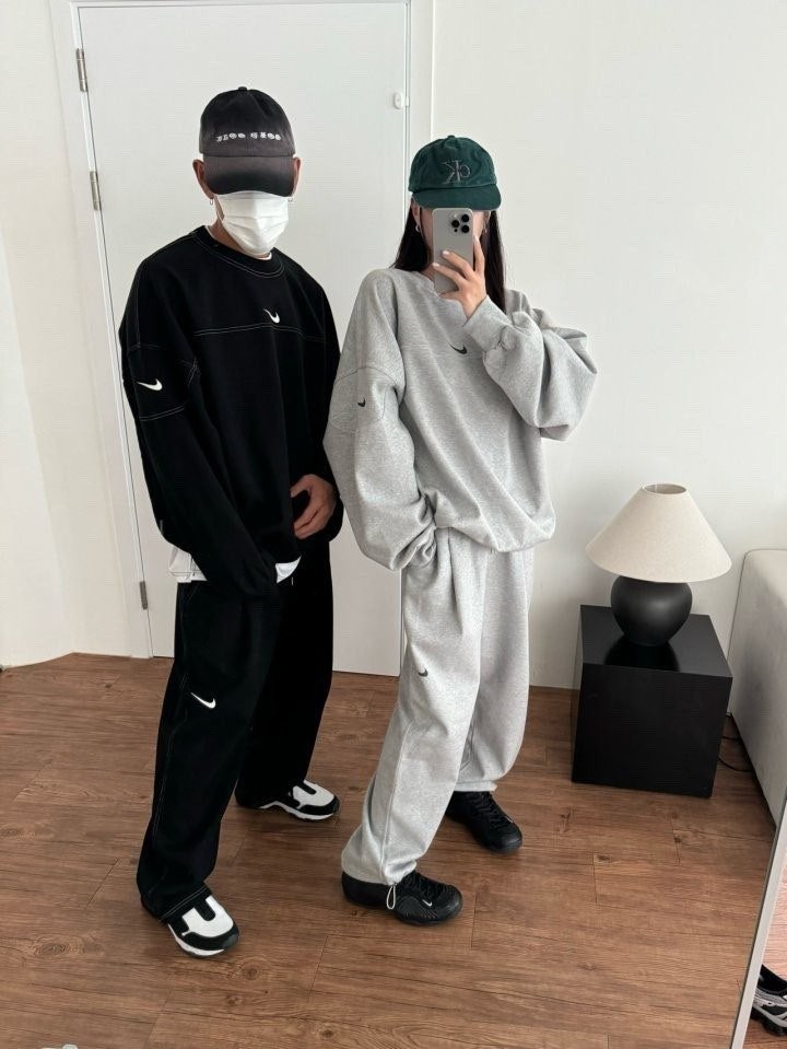 NK 스티치 럭비 맨투맨팬츠셋업