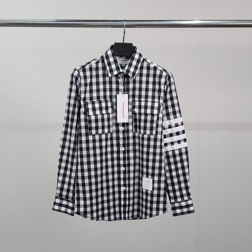 💕 톰* 사선완장 건클럽 체크 셔츠