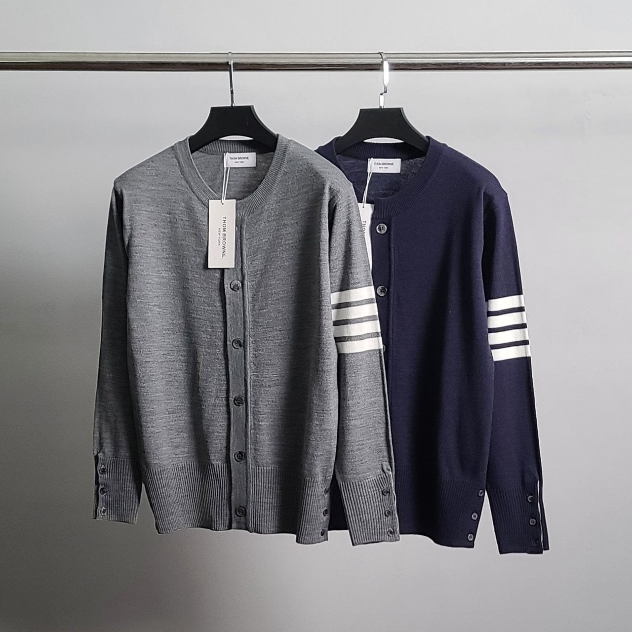 💕 톰* 사선완장 라운드 가디건