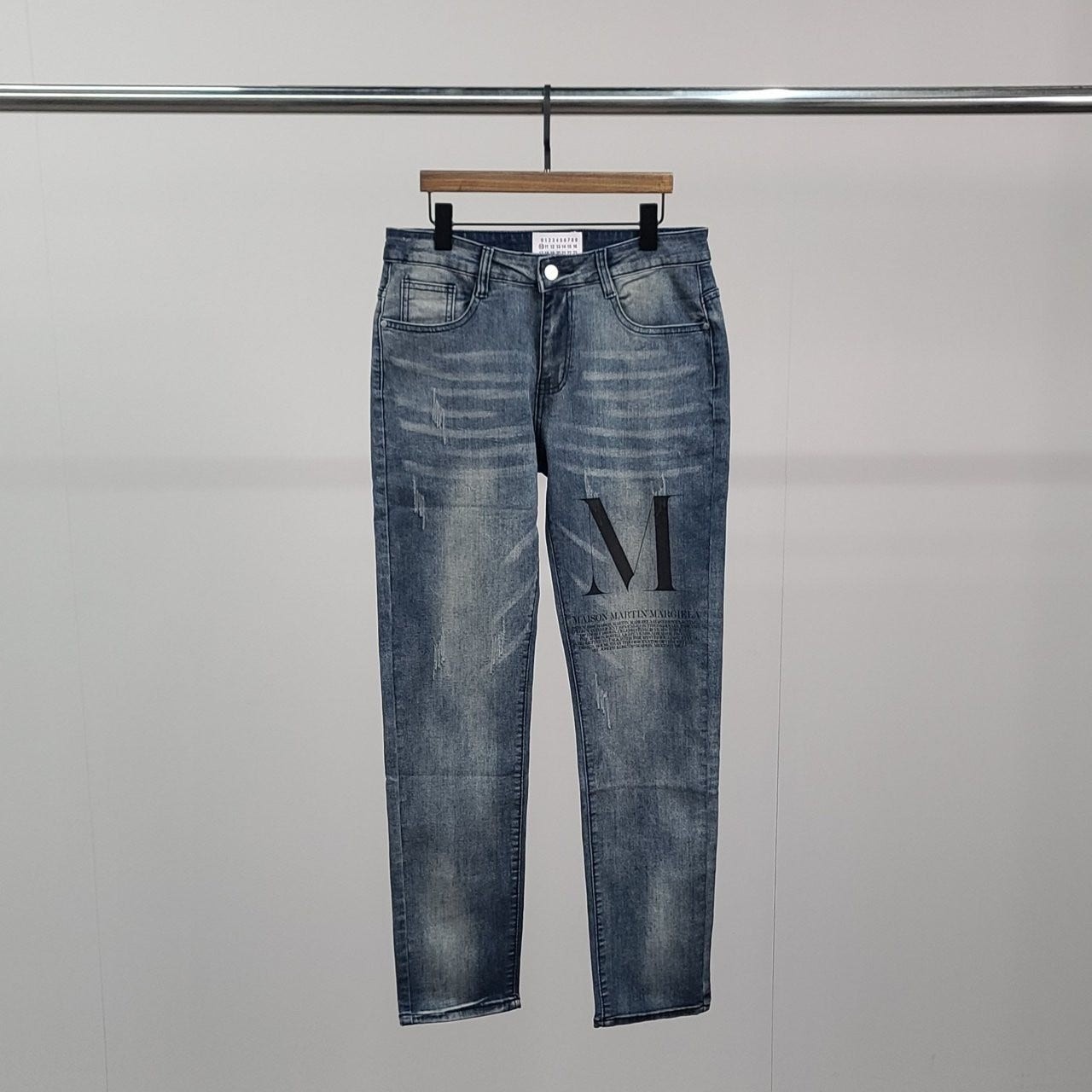 💕 메* 마르지엘라 넘버 탭 워싱 청바지
