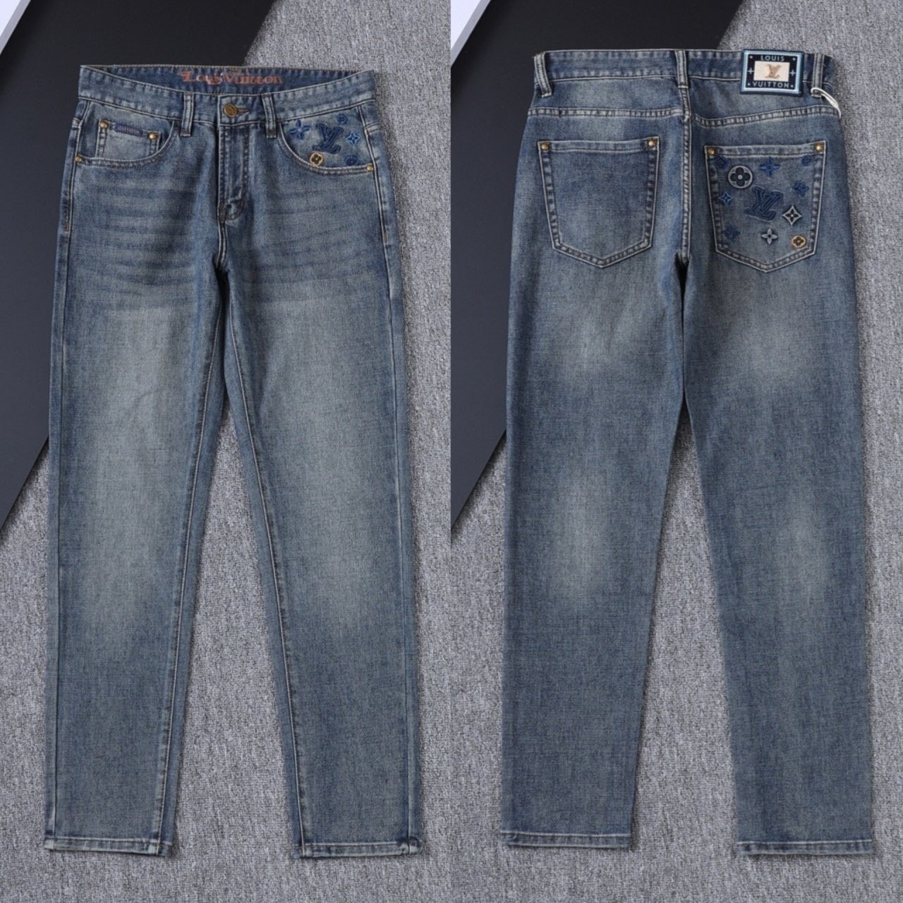 💕 루* 멀티 자수 워싱스판 데님진✔수입최고급(봄제품)