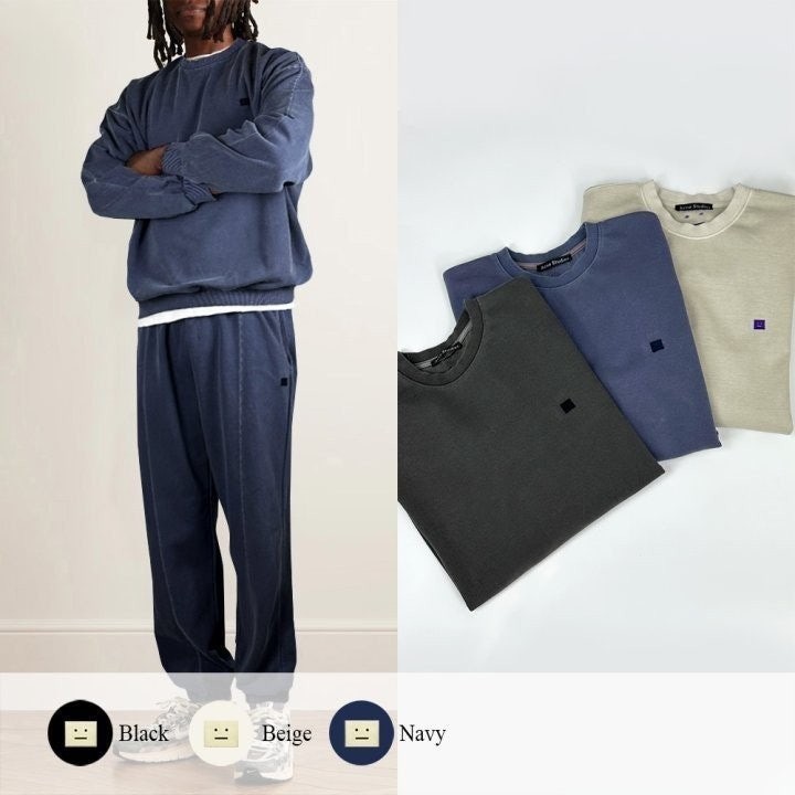 💕 아** 마이크로 페이스 피그먼트 맨투맨