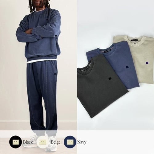 💕 아** 마이크로 페이스 피그먼트 맨투맨