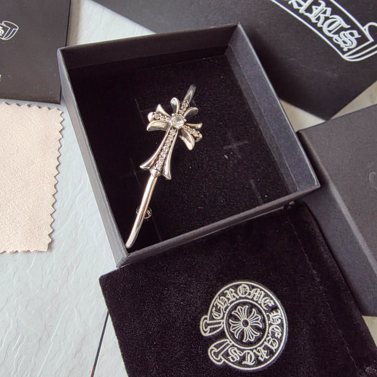 💕 크* 타이니 크로스 뱅글 팔찌