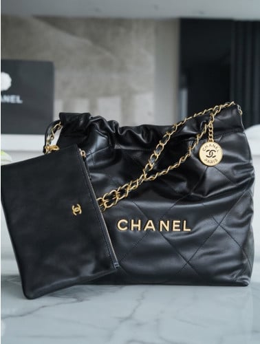 💕 샤* 22백-스몰 카프스킨 숄더백 블랙 금장