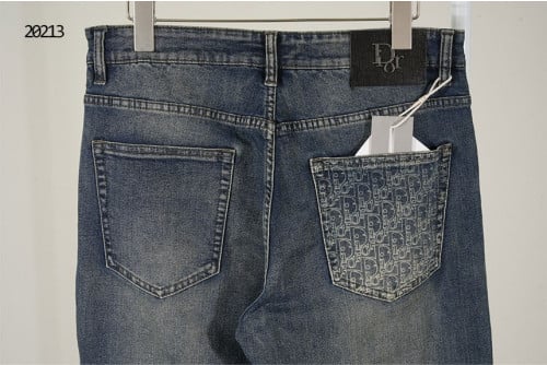 🔆 [DIOR] 크리스찬 디올 오블리크 포켓 블랙 레더패치 데님진🔆