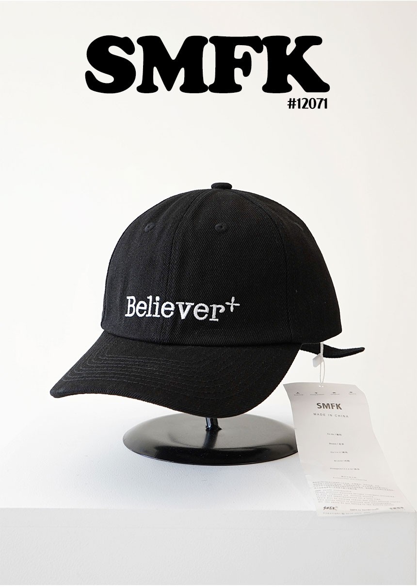 🍀 [SMFK] 블랙 BELIEVER 빌리버 베이스 볼캡 🍀