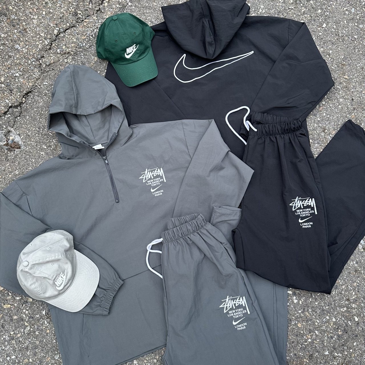 뉴욕아노락후드 긴팔세트