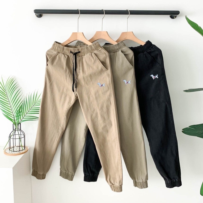 톰 강아지 피크먼트 워싱면 스판조거 165