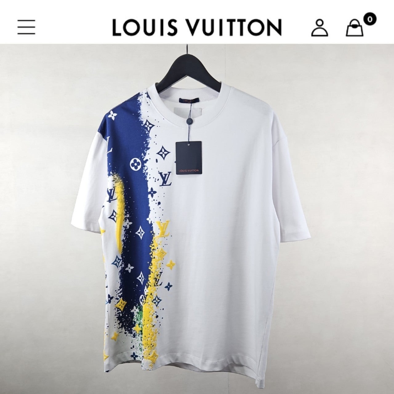 #반팔상의 수입 LV 모노그램 엠보프린팅 라운드 티셔츠 (vin 243988)