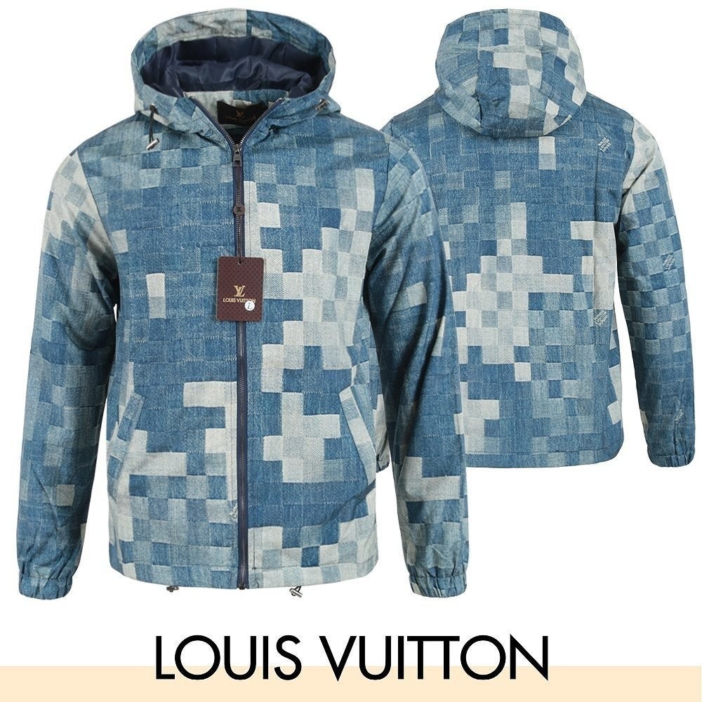 #명품의류 L. 26SS 블루 체커보드 윈드 자켓 (ttmm 636937)